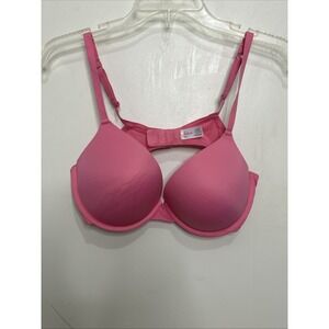 Flirtitude Bra 38C Pink Padded Underwire Adjustable Clasp Back